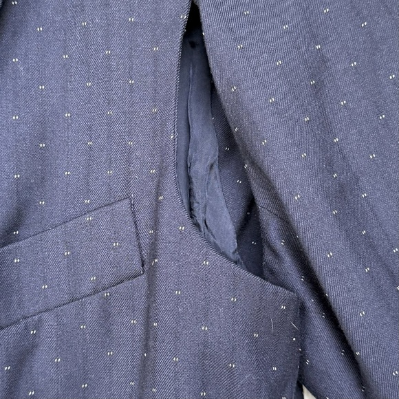 Rachel Comey Rupture Blazer Navy Polka Dot Tailored Jacket Size 10 - Picture 9 of 16